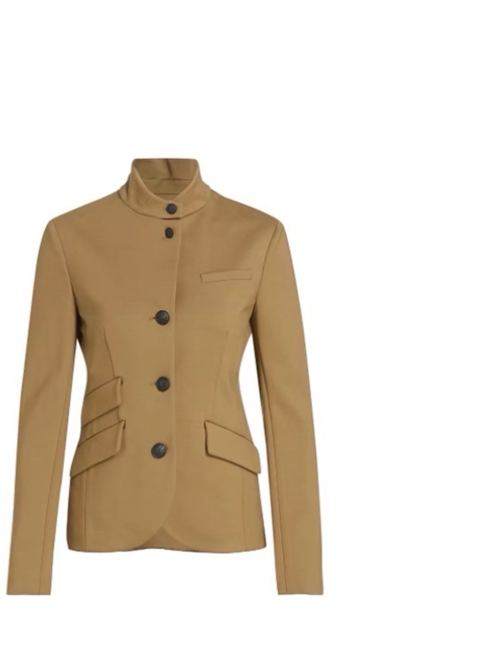 rag & bone Camel Stand-Collar Tailored Blazer